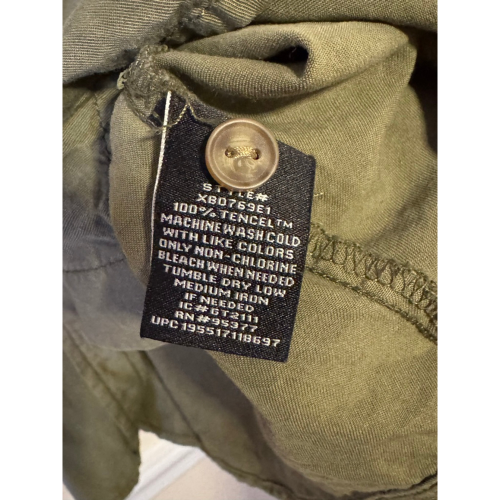 Social Standard by Sanctuary Olive Green Utility Button Down Shirt Women’s Small - Picture 4 of 4
